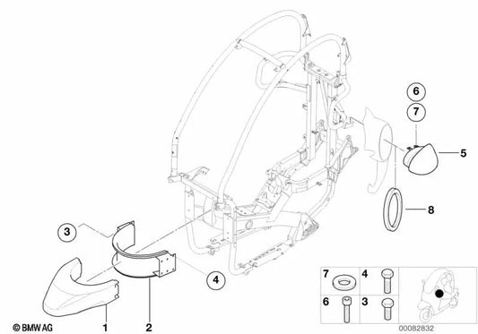 Sechseckschraube für BMW E53, E52 (OEM 07119915331). Original BMW.