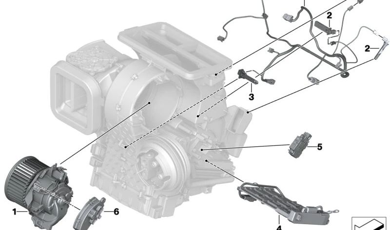 Electric Heater for MINI F65, F66, U25 and BMW 1 Series F70, 2 Series U06, X1 U11, X2 U10 (OEM 64115A069A7). Original BMW