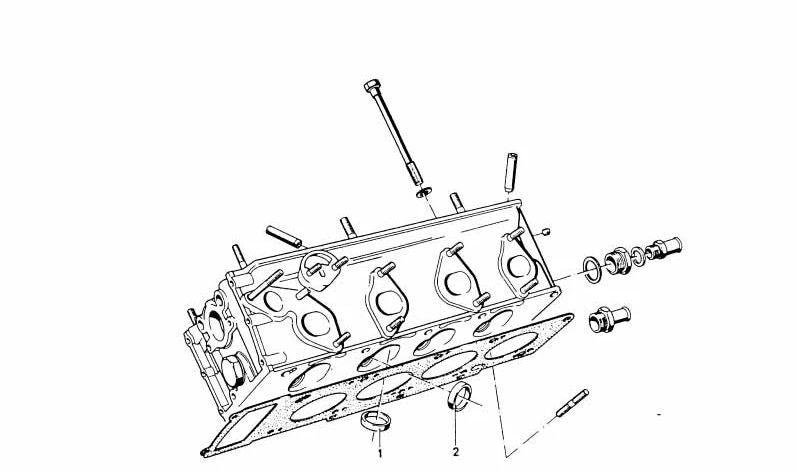 Asiento de válvula de admisión para BMW Serie 3 E21, E30, Serie 5 E12, E28, Serie 6 E24, Serie 7 E23 (OEM 11121254253). Original BMW