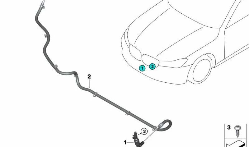 ** High pressure lad by Oem 61677357351 for BMW F90, G30, G31, G32, G11, G12. Original BMW. **