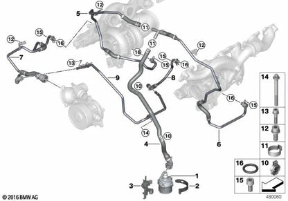 Pompe de réfrigérant supplémentaire pour la série BMW 5 G30, 7 G11 Série G12 (OEM 11518623759). BMW d'origine