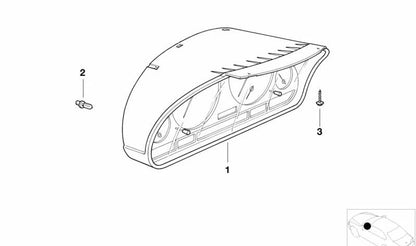 Instrument cluster for BMW X5 E53 (OEM 62106942237). Original BMW