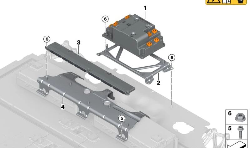 Soporte metálico fijación OEM 61279454365 para BMW G70 (Serie 7). Pieza original BMW.