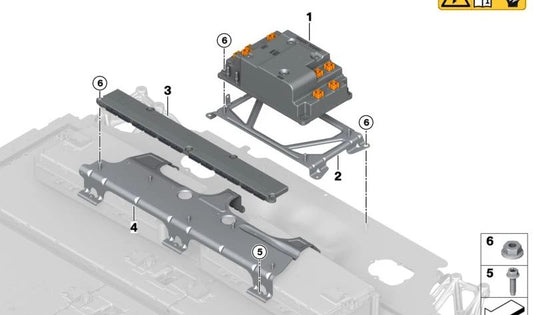 Soporte metálico fijación OEM 61279454365 para BMW G70 (Serie 7). Pieza original BMW.