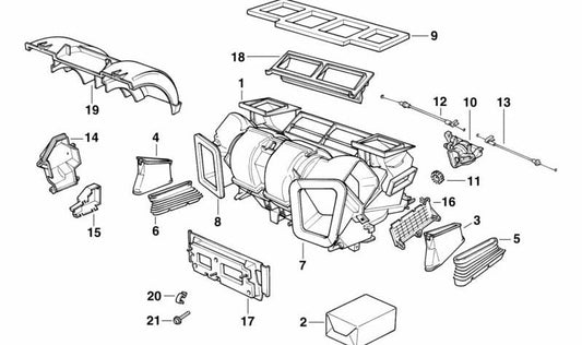 Position des papillons de transmission pour BMW E38 (OEM 64118391393). BMW d'origine.