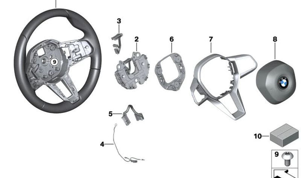 Cable de conexión para volante OEM 32305A3EB65 para BMW G20, G21, G22, G23, G26, G80. Original BMW.