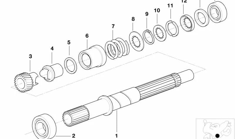 Rolamento radial rígido OEM 23122330175 para motocicletas BMW R1150GS, R1150RT, K1200LT, R1200C... e muito mais. Originais BMW Motorrad.