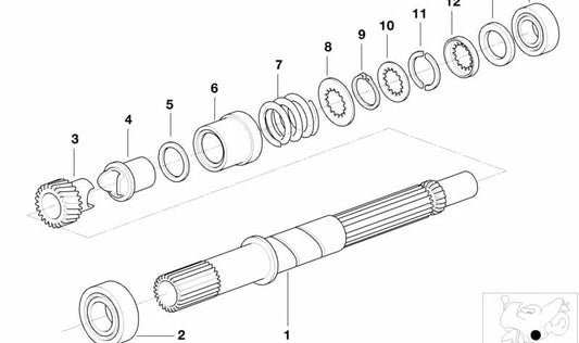 Cuscinetto radiale rigido OEM 23122330175 per moto BMW R1150GS, R1150RT, K1200LT, R1200C... e altro ancora. BMW Motorrad originale.
