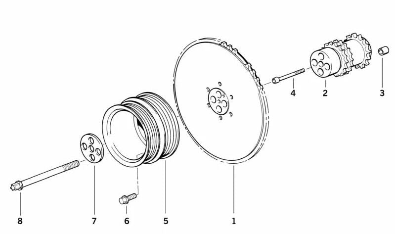 OEM VIBRATIONS AMPPLER 1123741121 for BMW E36 M3 gr.A and GR.N with S50 motor. Original BMW.