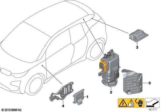 Dispositivo de controle RDME para BMW I01, I01N (OEM 12145A13825). BMW original