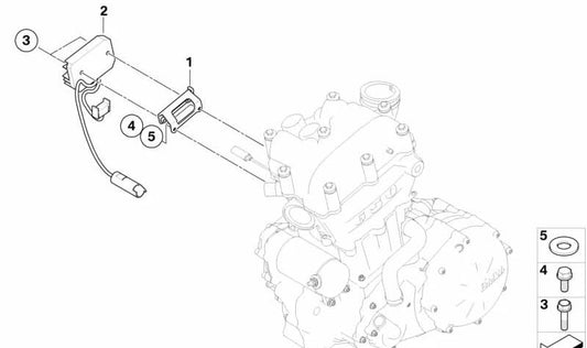 Suporte ao regulador do gerador OEM 62167696798 para BMW Motorrad K1. BMW Motorrad original.