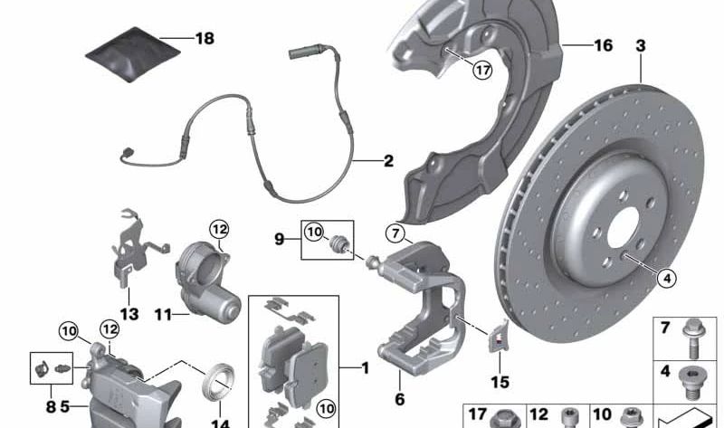 OEM Design Clip 34306884799 para BMW G30, G31, G32, G11, G12, G14, G15, G16, G05, G06. BMW original.