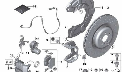 OEM Design Clip 34306884799 para BMW G30, G31, G32, G11, G12, G14, G15, G16, G05, G06. BMW original.