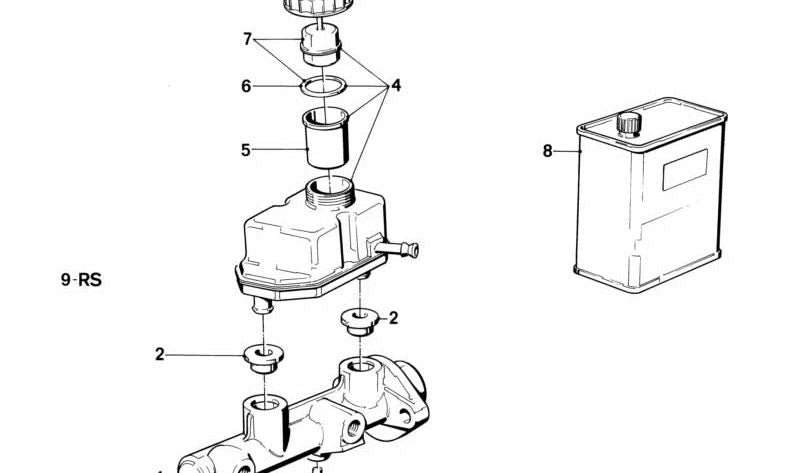 Interruptor de luz de freno con sensor de advertencia OEM 34321156029 para BMW E30. Original BMW.