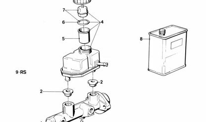 Interruptor de luz de freno con sensor de advertencia OEM 34321156029 para BMW E30. Original BMW.