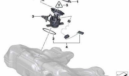 Sensor de nivel de combustible OEM 16117297340 para BMW F07, F10, F11, F18, F06, F12, F13. Original BMW.