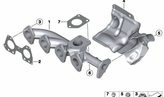 Escudo de protección de calor sin asbesto OEM 11628509072 para MINI R56 LCI, Clubman R55 LCI, Cabrio R57 LCI, Coupé R58, Roadster R59, Countryman R60, Paceman R61. Original MINI.