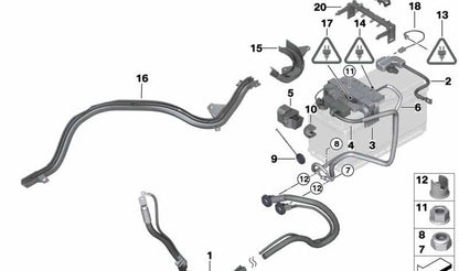 Conector eléctrico universal 1 pin OEM 61136925176 para BMW E81, E82, E87, E87N, E88, E90, E90N, E91, E91N, E92, E92N, E93, E93N, E84. Original BMW.