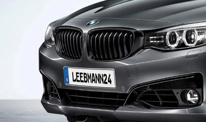 Grill frontal esquerda M Performance B Black Brillo OEM 51712410147 Para BMW 3 F34 GT Series, F34 GT LCI. BMW original.