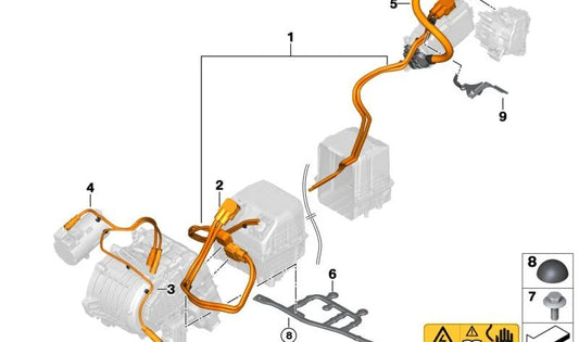 Electrical machine cable set for BMW I12, I15 (OEM 61129353153). Original BMW