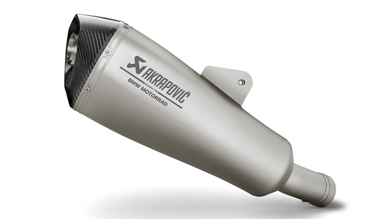 Silenciador esportivo OEM 77111687704 para motocicletas BMW R 1200 R, R 1250 R, R 1200 RS, R 1250 RS. Originais BMW Motorrad.