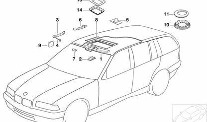 Cubierta del Motor del Techo Corredizo para BMW Serie 3 E36 (OEM 51442258323). Original BMW