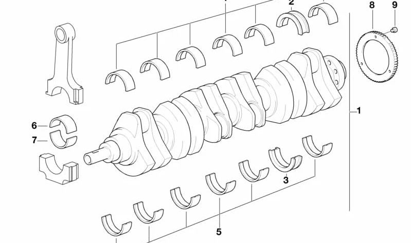 Gelbe Führung Peel für BMW Serie 3 E21, E30, E36, E46, Serie 5 E12, E28, E34, E39, Serie 7 E38, Z4 E85, E86 (OEM 11211706832). Original BMW