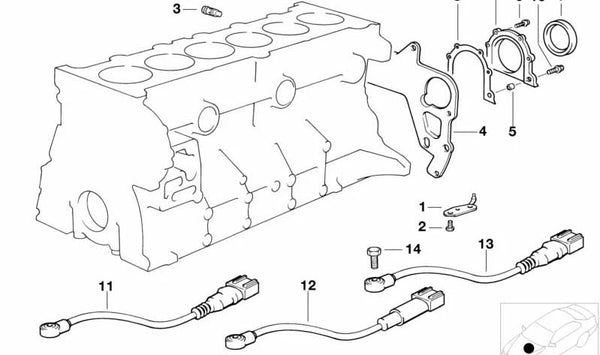 Boquilla de aceite para BMW S50B32 Gr.A (OEM 11427741148). Original BMW