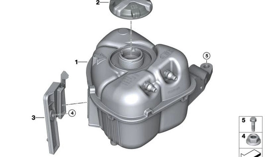 OEM -Expansionsgefäßunterstützung 1371988485 für BMW G26E, G26F. Original BMW Stück.