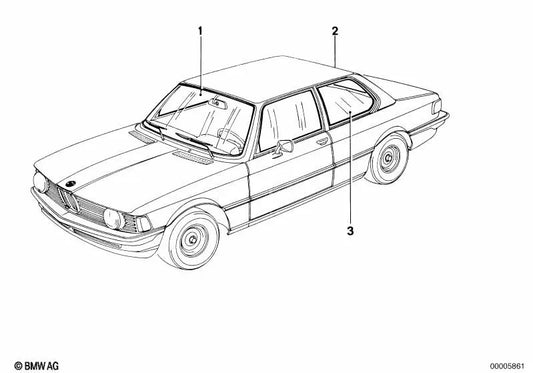 Bronze traseiro de bronze Dorado para BMW 3 E21 Series (OEM 51311879890). BMW original