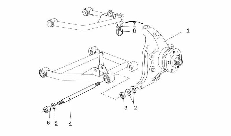 Arandela OEM 33412161086 para BMW E26. Pieza original para la suspensión trasera y rodamiento de rueda. Compatible con BMW 1er E26 (1.7.1978 - 31.7.1981). Producto original BMW.