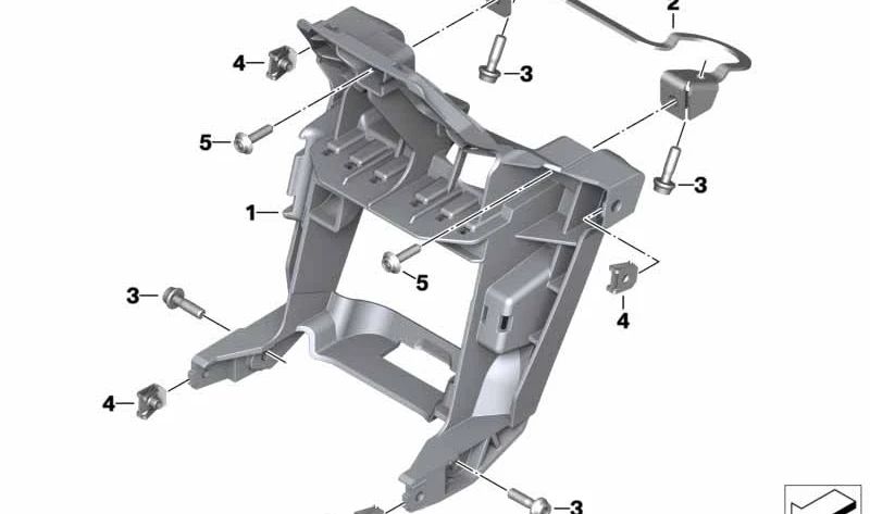 Soporte revestimiento frontal OEM 46639480249 para BMW Motorrad G 310 R (K03) 10/2019 - 02/2025. Original BMW Motorrad.
