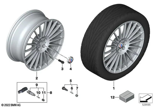 Alloy Disc Wheel for BMW G16 (OEM 36107992611). Original BMW.