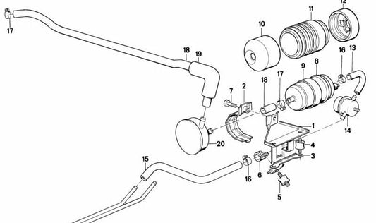 Junta tórica de goma OEM 16121152361 para BMW E30, E28, E24. Pieza original BMW utilizada en sistema de combustible (bomba/filtro). Ideal para mantenimiento o sustitución sin complicaciones. Original BMW.