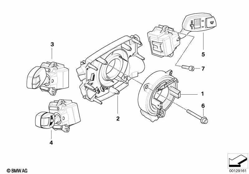 Centro de controle de coluna de gerenciamento para BMW E60, E61, E63, E64 (OEM 61319136898). BMW original