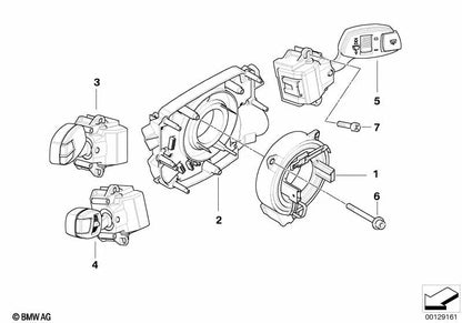 Centro de controle de coluna de gerenciamento para BMW E60, E61, E63, E64 (OEM 61319136898). BMW original