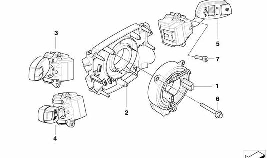 LEVER OF INTERMITTENTS AND LONGS/SHORTS OEM 61316924103 FOR BMW E60, E61, E63, E64. Original BMW.