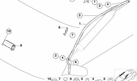 Deflector izquierdo OEM 51168238813 para BMW E46. Original BMW.