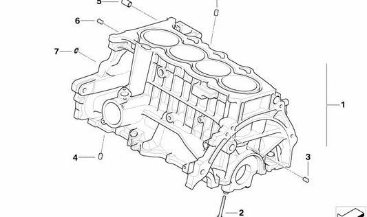 Anillo obturador toroidal OEM 11147791819 para MINI R50 One D (R5B1, R5B12) con motor W17. Original MINI.