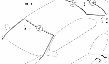 Cubierta superior (OEM 51318172755) para BMW Serie 5 E39. Original BMW.