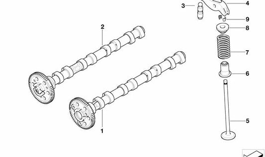 Intake camshaft for BMW E87, E90, E91, E60, E61, E83 (OEM 11317790595). Original BMW.