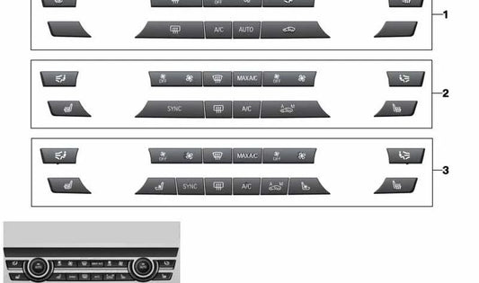 OEM 6131684885 Boutons de commande d'éclairage pour BMW F07, F10, F11, F18, F15, F16. BMW d'origine.