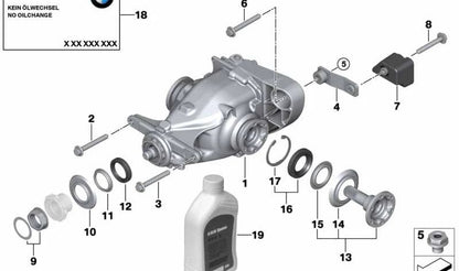 Thread -Buchse M14X1.5 OEM 33326770288 für BMW E81, E82, E87, E87N, E88, E90, E90N, E91, E91N, E92, E92N, E93, E93N, E84. Original BMW Stück.