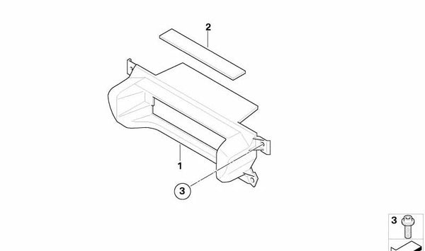Guía de aire de refrigerador de aceite OEM 46637677763 para motos BMW K1200S, K1300S. Original BMW Motorrad.
