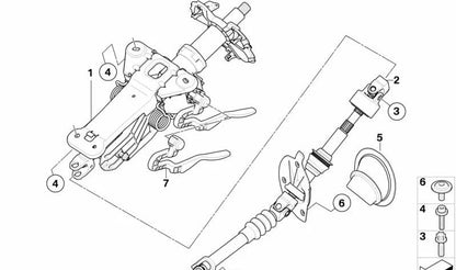 Palanca de ajuste del volante OEM 32306768494 para BMW E60, E61. Original BMW.
