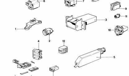Conector de fusibles OEM 61131359860 para BMW E12, E23, E24, E30, E28, E34, E32, E38. Pieza original BMW.