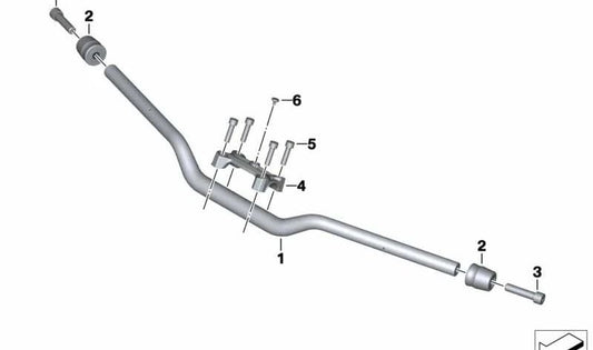Manillar OEM 32718559564 para motos BMW F800R (K73) 2016-2019. Original BMW Motorrad.