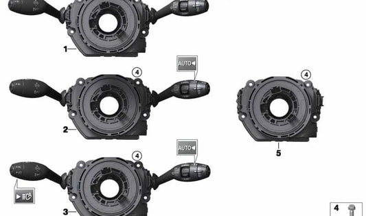 Unidad de interruptores para árbol de dirección OEM 61316814180 para MINI F56, F55, Clubman F54, Countryman F60... y más. Original MINI.