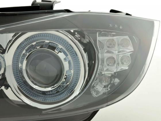 Faros Delanteros Con Ojos De Ángel Bmw Serie 3 Berlina / Touring E90 E91 05-08 Negro Lights >