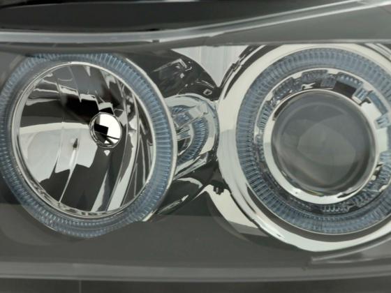 Faros Delanteros Con Ojos De Ángel Bmw Serie 3 Berlina / Touring E90 E91 05-08 Negro Lights >